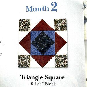 Vintage Joann Quilt Block of the Month #2 Fabric Kit Threads From The Heartland